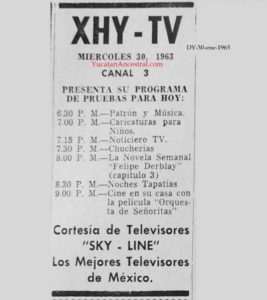 Inauguración del Canal 3 XHY-TV Televisión en Mérida