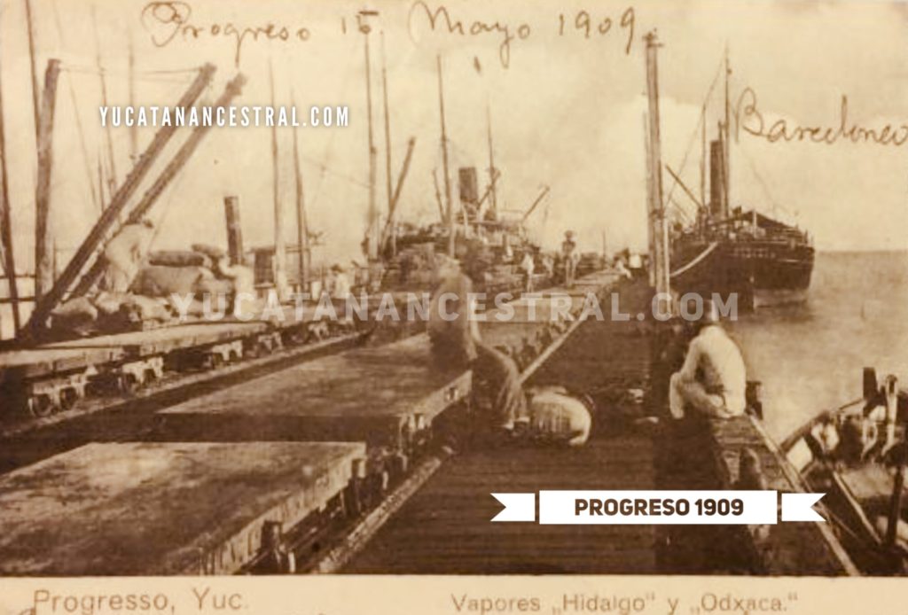 Muelle de Progreso Yucatán 1909