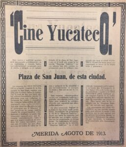 Cine Yucateco y Empresa Zaldivar en 1913