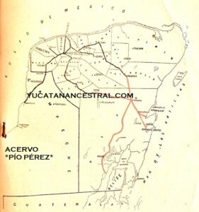 Itinerario Unidos de Yucatán 1920