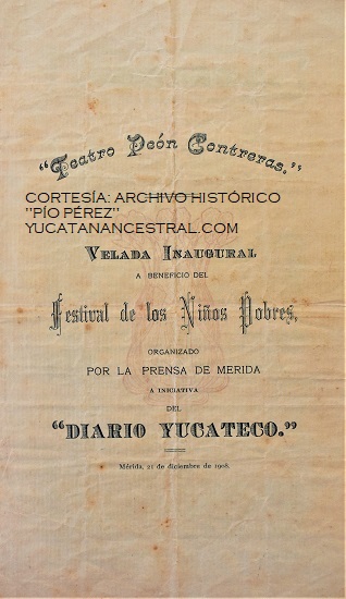 Teatro Peón Contreras Inauguración 1908