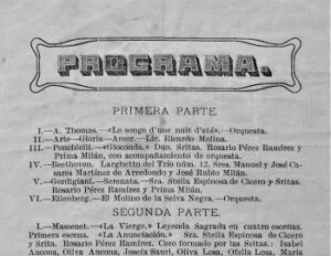 Teatro Peón Contreras Velada Inaugural 1908
