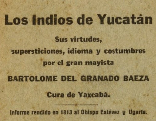 Indios de Yucatán 1813
