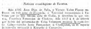 Noticias de Yucatán en 1506