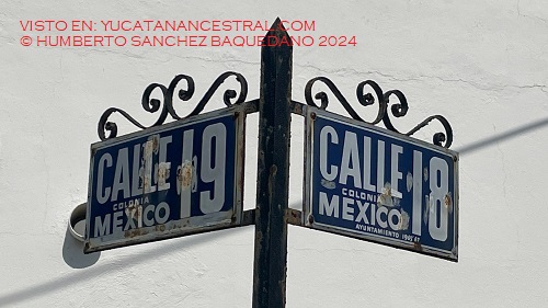 Antiguas placas nomenclatura Colonia México