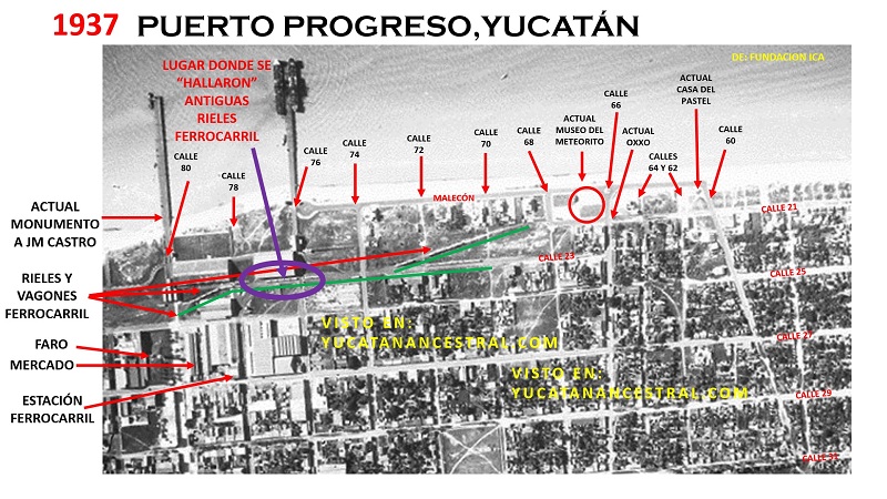 Hallazgo en Progreso viejas rieles