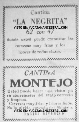 Cantinas en Mérida 1925
