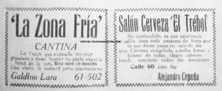 Cantinas en Mérida 1925