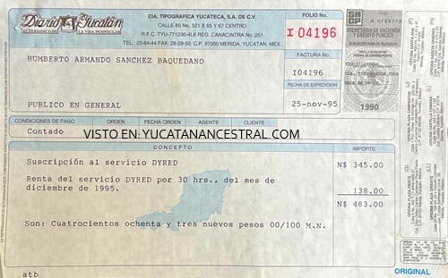 DYRED Internet en Mérida 1995