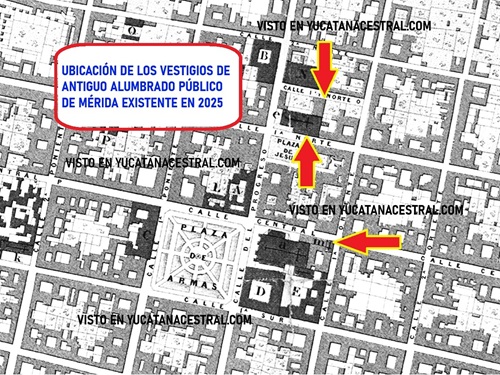 Vestigios antiguo alumbrado público Mérida