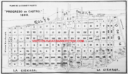 Reloj Palacio Municipal Progreso 1895
Plano de Progreso 1898