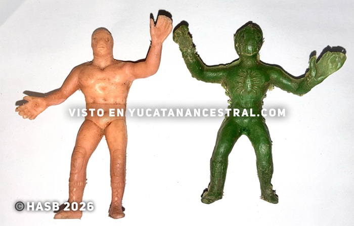 Mi cápsula del tiempo luchadores de plástico santo y blue demon