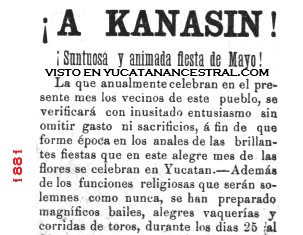 Fiestas patronales de Tekax y Kanasín 1881